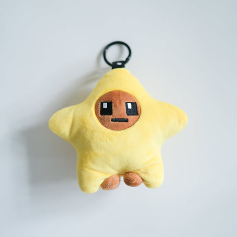 Potatoz plush star with a brown face on a light gray background