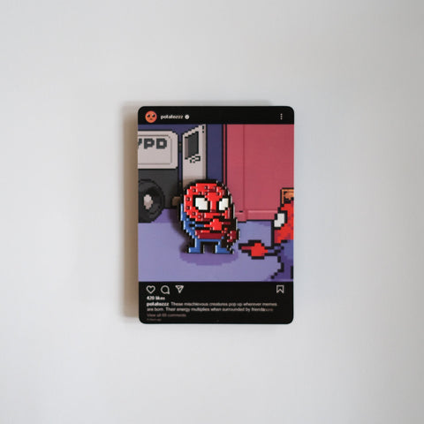 Spiderman pointing Potatoz pin