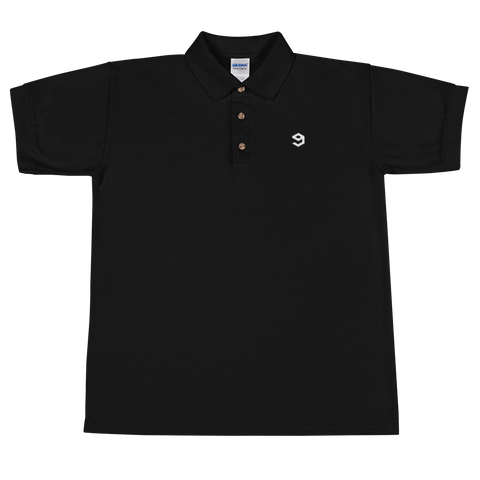 9GAG Awful black polo tee with white embroidered logo