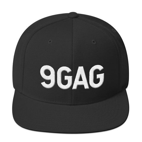9GAG 3D puff embroidered logo black hat